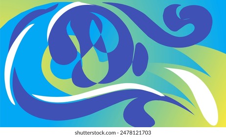 abstract background curve lines combination of various colors