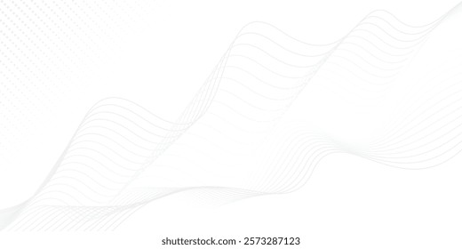 Abstract background with curve lines and dotted. Futuristic concept. Minimal geometric design