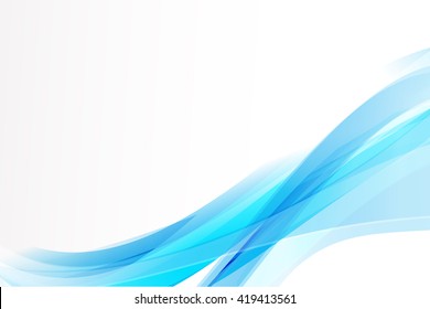 Curva de fondo abstracta y ilustración de capa superpuesta eps azul
