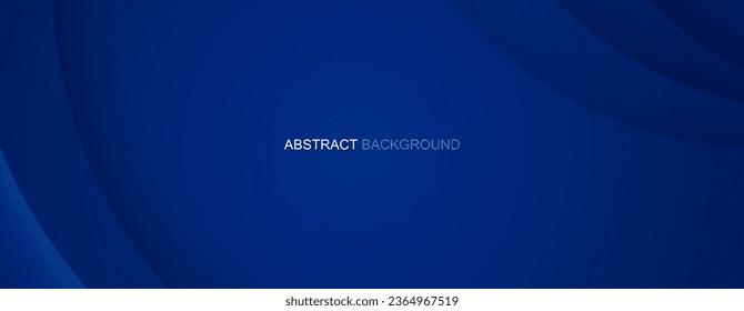 Abstract background with curve paper layer on dark blue background. Illustration horizontal template background banner.