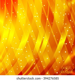 Abstract Background. Curve Pattern. Orange Structure Texture. Vector Illustration