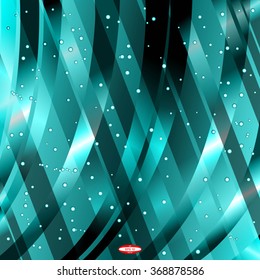 Abstract Background. Curve Pattern. Turquoise Structure Texture. Vector Illustration