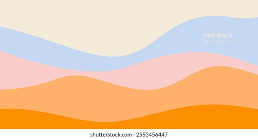 Abstract Background Pastel Colours Curve Shapes. Written Abstract Background. Vector illustration