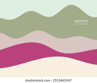 Abstract Background Pastel Colours Curve Shapes. Written Abstract Background. Vector illustration