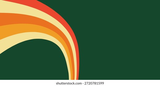 abstract background with curve and wave in layer of color from orange to dark green can be use for technolgy and energy company presentation advertisement food and drinking product label vector eps.
