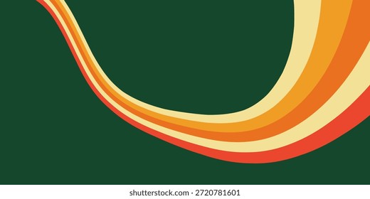 fundo abstrato com curva e onda em camada de cor de laranja para verde escuro pode ser usado para tecnologia e apresentação de empresa de energia alimentos e bebidas rótulo do produto vetorial eps.