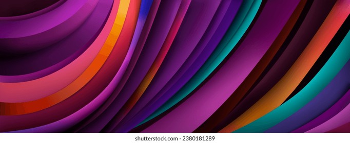Abstract background of curved colored stripes
