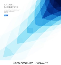 Abstract background with curved geometric shapes. Bright shades of blue.