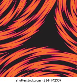 Abstract background with curved gradient spikes pattern