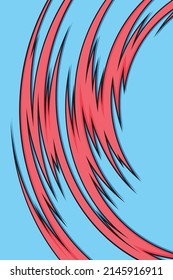 Abstract background with curved gradient spikes pattern