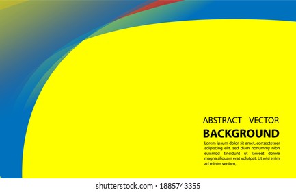 fondo abstracto con un estilo de gradiente curvo con colores amarillo y azul y adecuado para el cartel