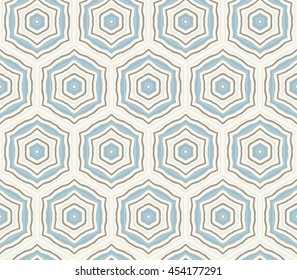 Abstract background with curved hexagons.Seamless vector pattern.