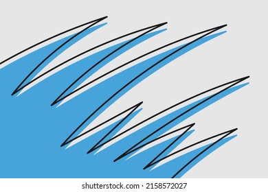 Abstract background with curved and jagged zigzag pattern and with some copy space area