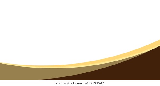 Fondo Abstractas con ondas en capas curvas en tonos marrones, dorados y amarillos, creando un diseño moderno y elegante. eps10.