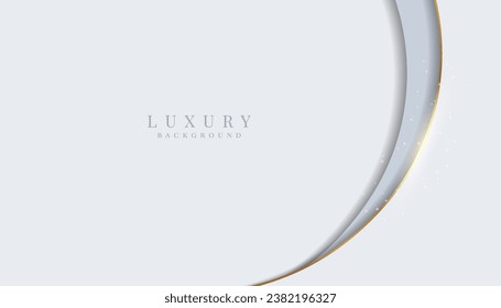 Abstract background with a curved line and sparkles on white