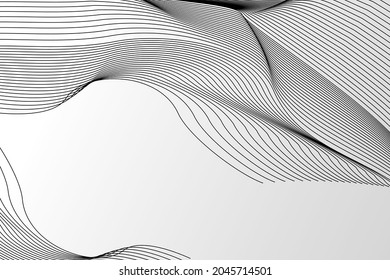 Fondo abstracto con estilo de línea curvada de color minimalista