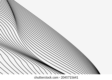 Abstract background with curved line style in minimalist color