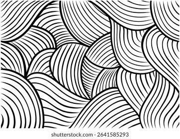 abstract background of curved lines arrangement