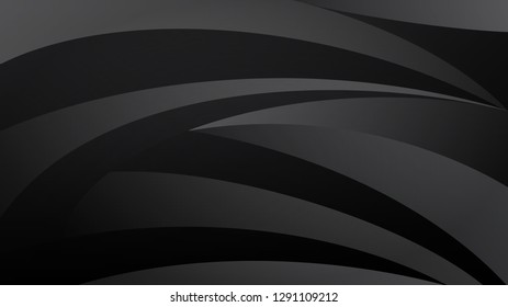 Abstract background of curved lines in black colors