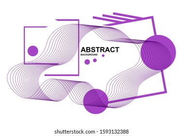 abstract background with curved lines and circles