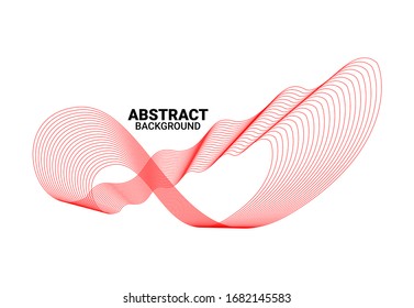 Fondo abstracto con líneas curvas y círculos