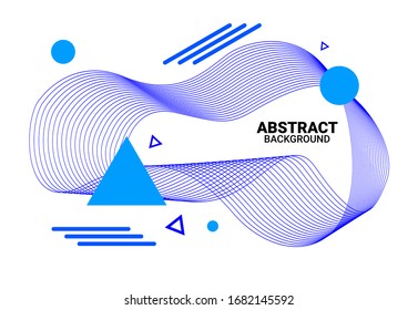 Abstract background with curved lines and circles