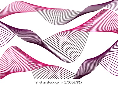 Abstract background with curved lines and circles on white background eps10