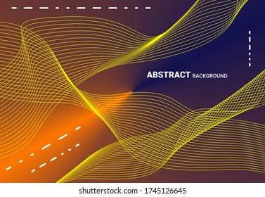 fondo abstracto con líneas curvas y círculos