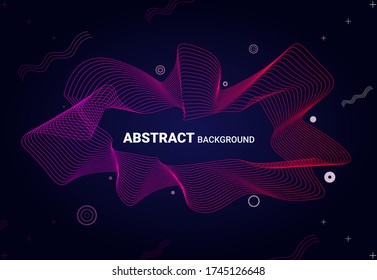 abstract background with curved lines and circles