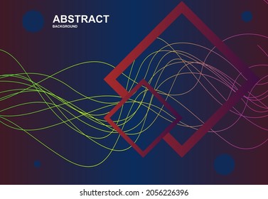 Abstract background with curved lines and circles