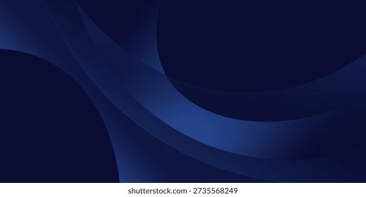Abstract background of curved lines in dark blue colors