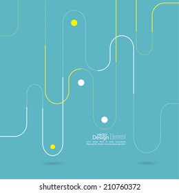 Abstract Background With Curved Lines, Dotted