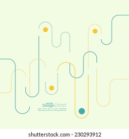 Abstract Background With Curved Lines, Dotted