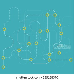 Abstract background with curved lines, dotted