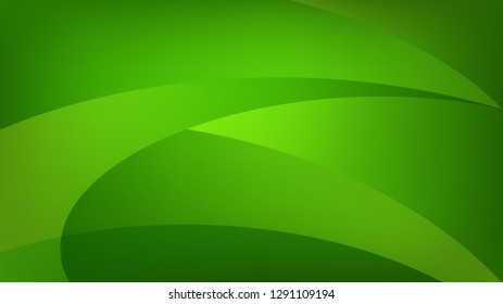 Abstract background of curved lines in green colors