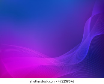 Abstract background with curved lines. Motion wave. Vector illustration for graphic design 