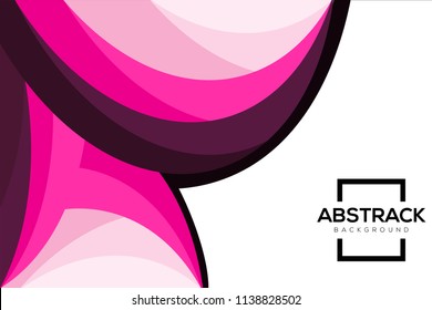 Abstract background of curved lines in Pink colors