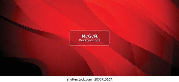 Abstract background of curved lines in red colors