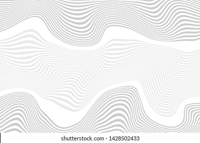 Abstract background, curved lines, shades of gray. Vector design.