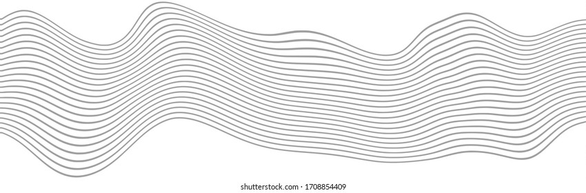 Abstract background, curved lines, shades of gray. Vector design.