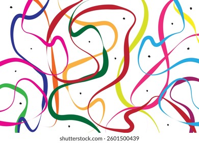 Abstract background with curved lines and shapes. Color flow liquid wave for design. Colorful ribbon vector with liquid shapes. Abstract colorful wave decorative stripe pattern background for design.