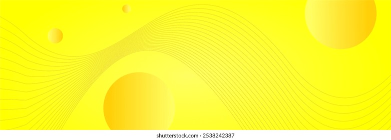 abstract background with curved lines of soft yellow color