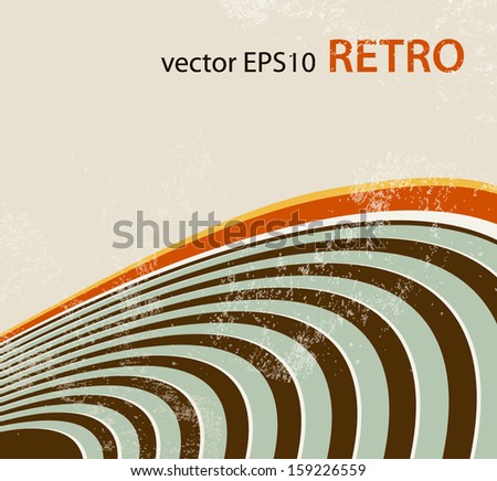 Abstract background with curved lines - sound waves - radio waves