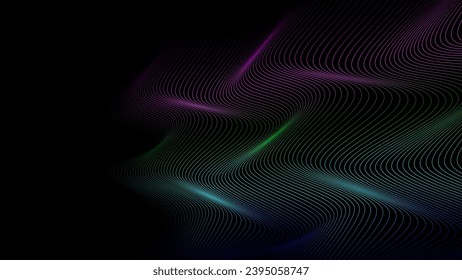 Abstract background with curved lines and waves. Perfect for any use.