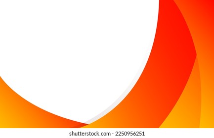 Abstract background with curved orange color. Vector illustration