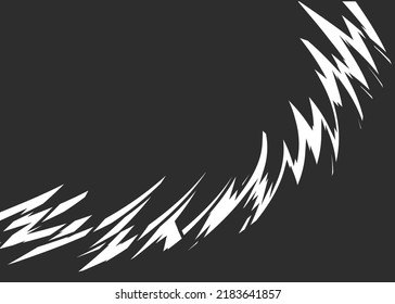 Abstract background with curved rough and spikes pattern and with some copy space area