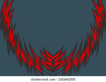 Abstract background with curved rough and spikes pattern and with some copy space area