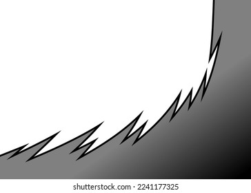 Abstract background with curved spike pattern and with some copy space area