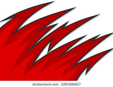 Abstract background with curved spike pattern