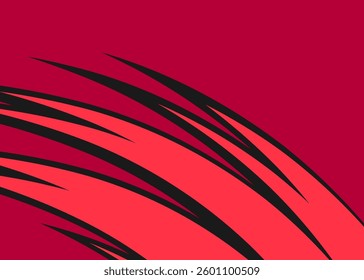 Abstract background with curved spike pattern and with some copy space area